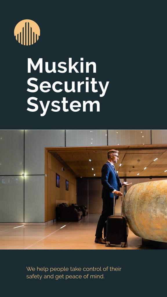 Plantilla de diseño de Security System services promotion Mobile Presentation 