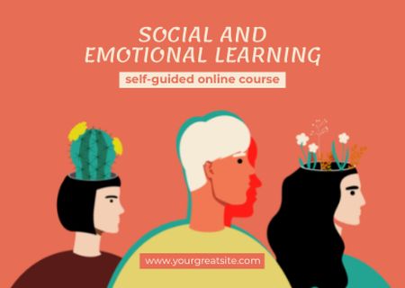 Modèle de visuel Social and Emotional Learning - Card