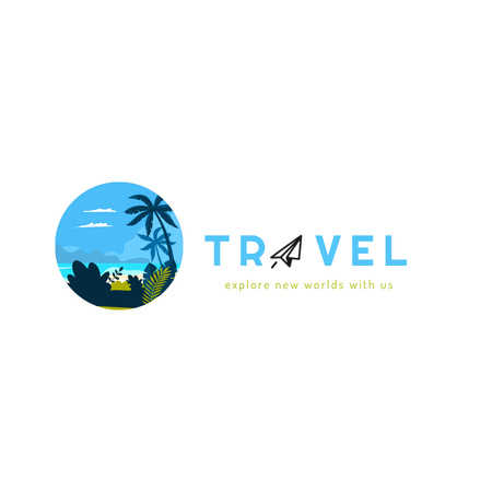 Travel to Tropical Destinations Animated Logo Design Template