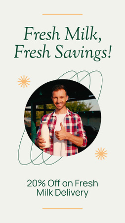 Savings with Fresh Milk Purchase Instagram Video Story Design Template