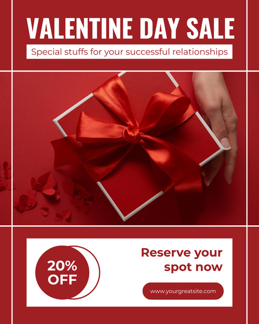 Special Offers of Wonderful Romantic Gifts on Valentine's Day Instagram Post Vertical Tasarım Şablonu