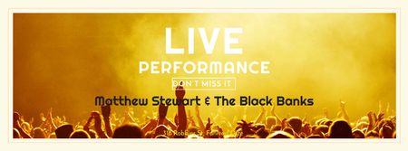 Live performance Announcement with Crowd on Concert Facebook cover Design Template