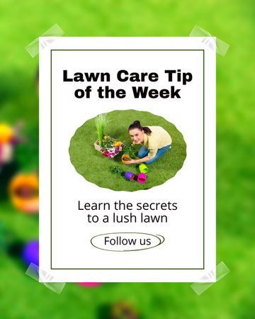 Lawn Care Tips Easy to Implement Instagram Post Vertical Design Template