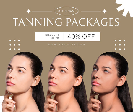 Discount on Tanning Package for Women Facebook Design Template