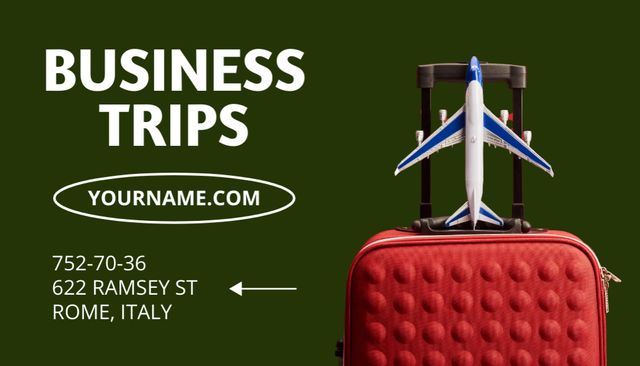 Business Travel Agency Services Offer Business Card US Πρότυπο σχεδίασης