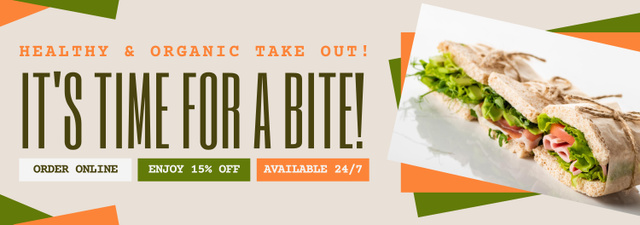 Template di design Offer of Tasty and Organic Fast Casual Food Tumblr