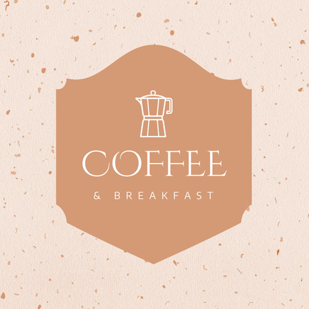 Flavorful Visit the Coffee Maker Café Today Logo 1080x1080px tervezősablon