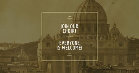 Designvorlage Invitation to Religion Choir für Facebook AD