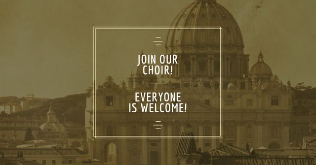 Modèle de visuel Invitation to Religion Choir - Facebook AD