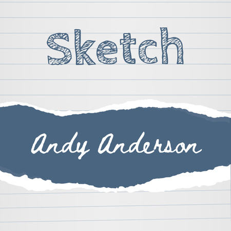 Sketch Book Announcement Album Cover Design Template