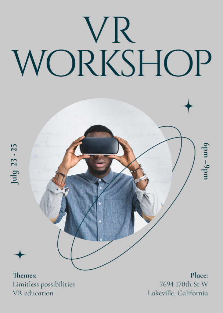 Virtual Workshop Announcement Invitation Design Template