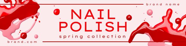Spring Nail Polish Collection Offer Twitter Šablona návrhu