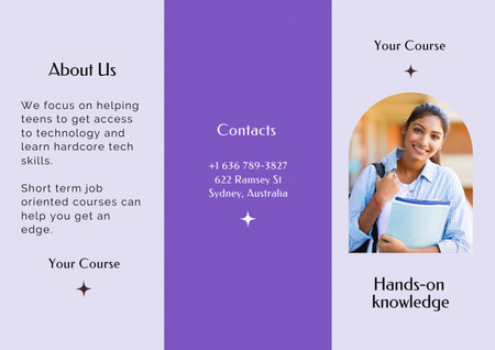 Tech Courses Ad Brochure – шаблон для дизайна