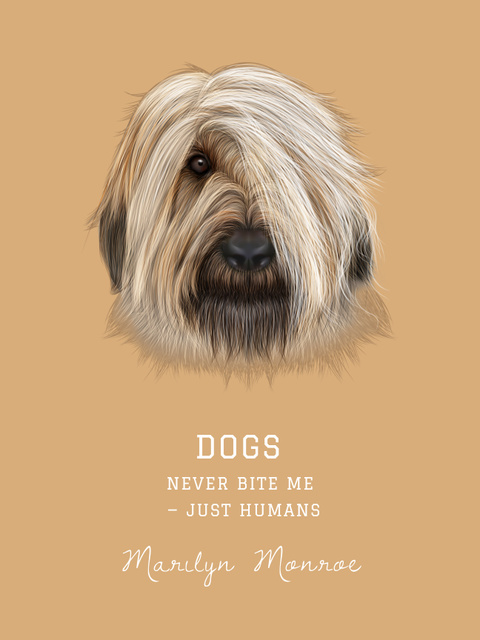 Plantilla de diseño de Dogs Quote with cute Puppy Poster US 