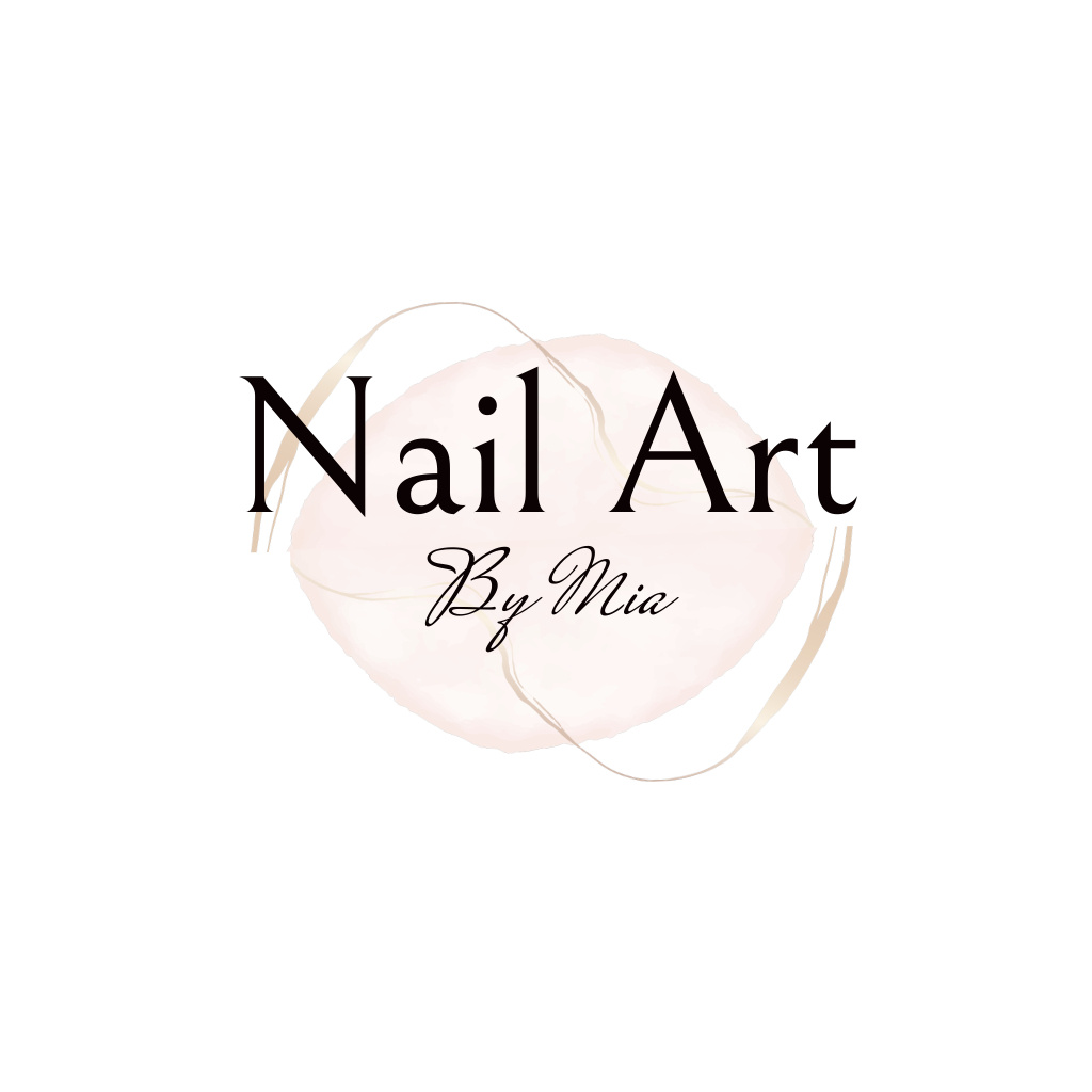 Nail Art Salon Logo Šablona návrhu