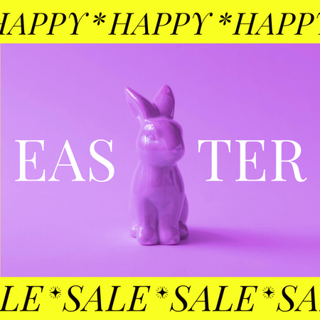 Cute Easter Holiday Greeting Instagram AD Design Template