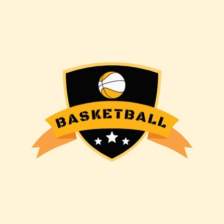 Basketball Sport Club Emblem Logo Design Template
