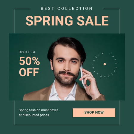 Men's Spring Sale Announcement Instagram Design Template
