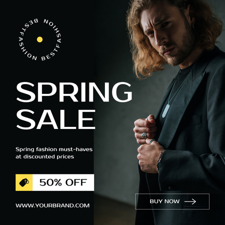 Modèle de visuel Men's Spring Collection Sale Announcement - Instagram