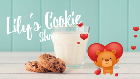 Valentine's Cookies with Cute Teddy Bear Full HD video – шаблон для дизайна