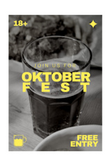 Oktoberfest Authentic Celebration Ad on Black and White