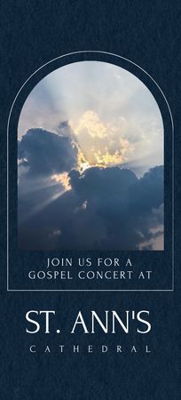 Concert in Cathedral Announcement Flyer 3.75x8.25in Šablona návrhu