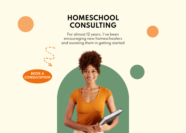 Empowering Home Education Consulting Flyer 5x7in Horizontal – шаблон для дизайну