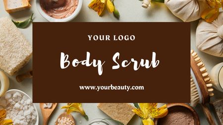  Advertisement for New Body Scrub Label 3.5x2in Design Template