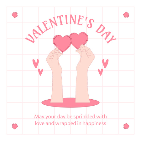 Valentine's Day Greeting Text Instagram Design Template