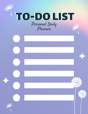 Platilla de diseño Personal Daily Planner with Dandelion Flowers Notepad 8.5x11in