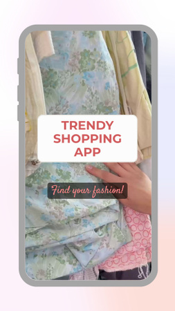 Plantilla de diseño de Aplicación de compras que marca tendencia para móviles TikTok Video 