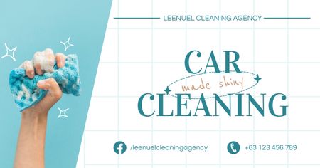 Car Cleaning Services Facebook AD Modelo de Design