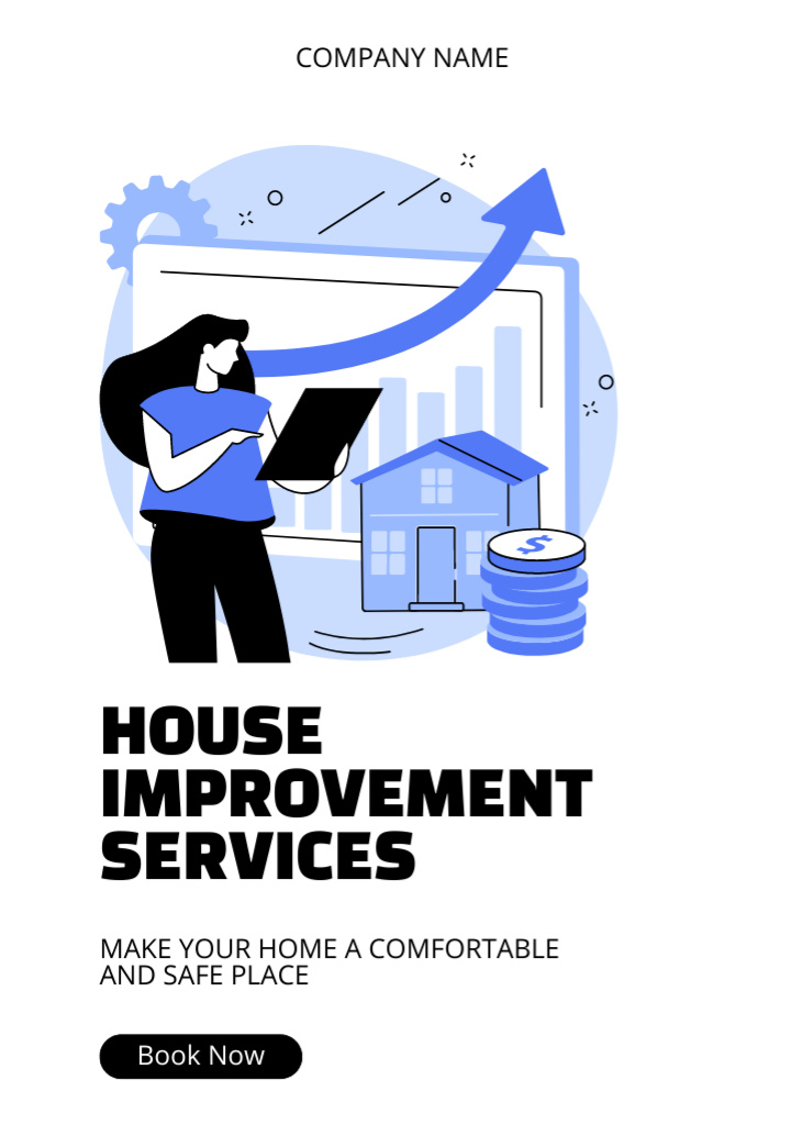 Economic House Improvement Flayer – шаблон для дизайна