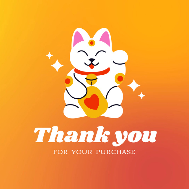 Thankful Phrase for Purchase Animated Postデザインテンプレート