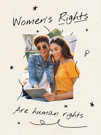 Modèle de visuel Promouvoir la sensibilisation aux droits des femmes - Poster US