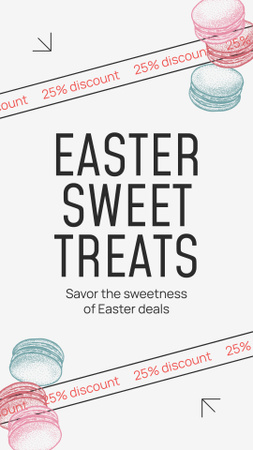 Designvorlage Angebot für süße Osterleckereien mit Rabatt für Instagram Video Story