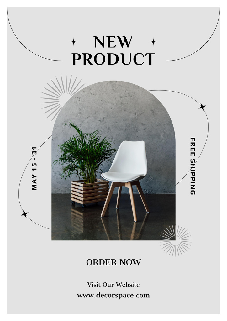 Furniture Store Advertisement Poster Modelo de Design