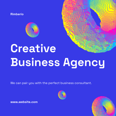 Services of Creative Business Consulting with Abstract Illustration LinkedIn post Design Template