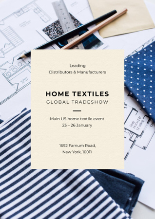Home Textiles Global Event Announcement Poster B2 Design Template