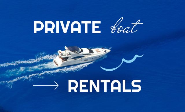 Boat Rental Offer Business Card 91x55mm Design Template