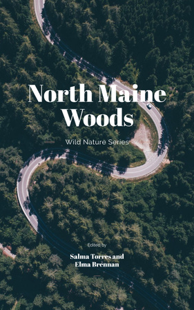 Template di design Guida alle principali foreste del nord Book Cover