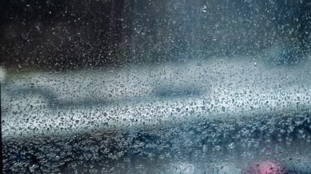 Plantilla de diseño de Rain Drops on Window Zoom Background 