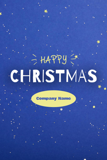 Designvorlage Bright Christmas Holiday Greeting in Blue für Postcard 4x6in Vertical