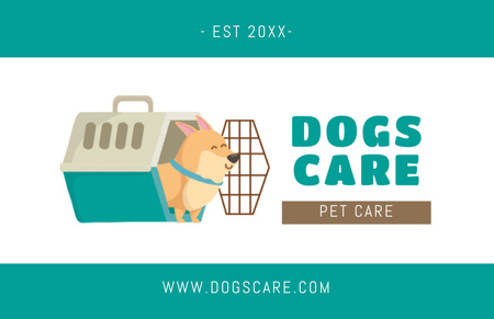 Dogs Care Center Services Business Card 85x55mm Design Template