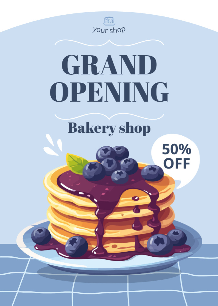 Grand Opening of Bakery Shop Flayer Design Template