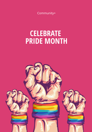 Comemoração inspiradora do mês do orgulho da comunidade LGBT Poster 28x40in Modelo de Design