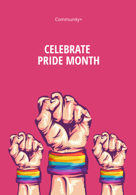 Inspiring LGBT Community Celebration Of Pride Month Poster 28x40in – шаблон для дизайна
