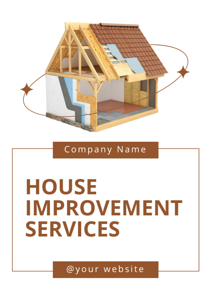 Plantilla de diseño de House Improvement Services Minimalist Flayer 