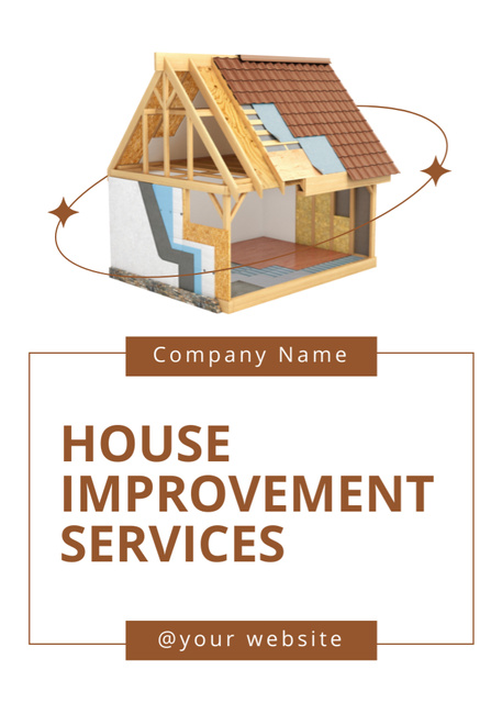 House Improvement Services Minimalist Flayer Modelo de Design