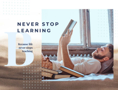 Quote About Learning With Man Reading Books